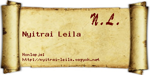 Nyitrai Leila névjegykártya